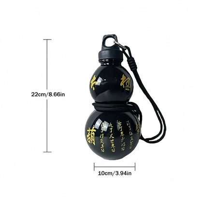 2PCS 800ml Gourd Water Bottles – Leakproof Sports Bottle Set (Black)