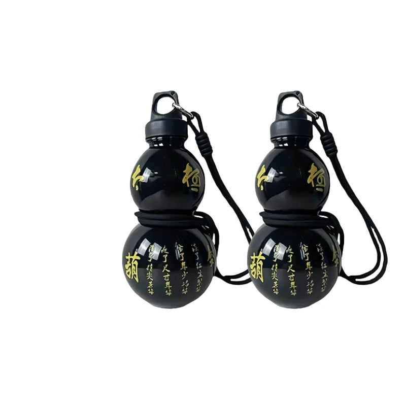 2PCS 800ml Gourd Water Bottles – Leakproof Sports Bottle Set (Black)
