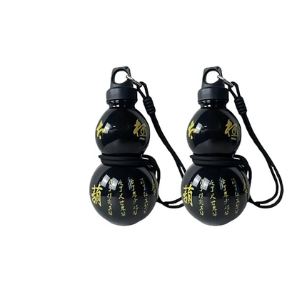 2PCS 800ml Gourd Water Bottles – Leakproof Sports Bottle Set (Black)