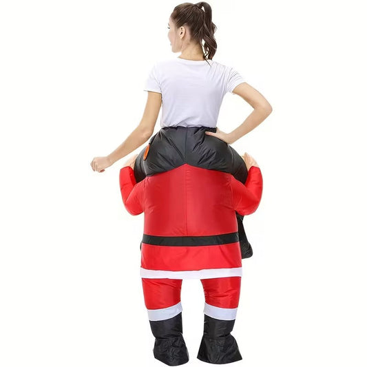 Riding Santa Inflatable Christmas Costume – Adult Party Outfit