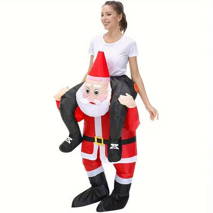 Riding Santa Inflatable Christmas Costume – Adult Party Outfit