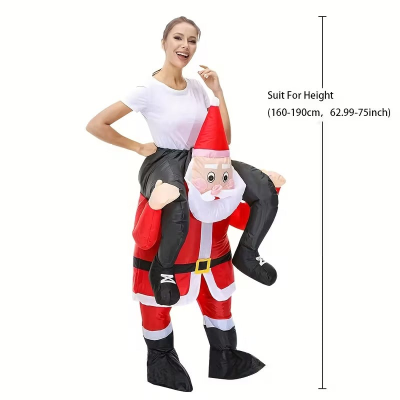 Riding Santa Inflatable Christmas Costume – Adult Party Outfit