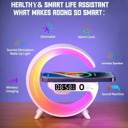 Wireless Bluetooth Speaker with RGB Light & Smart Alarm Clock