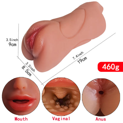 3 in 1 Male Masturbator Adult Sex Toys with Realistic, Men'S Pocket Stroker Toy
