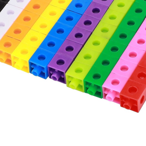 100PCS Snap Cube Math Linking Cubes – Educational Construction Blocks for Counting, Sorting & Early STEM Learning