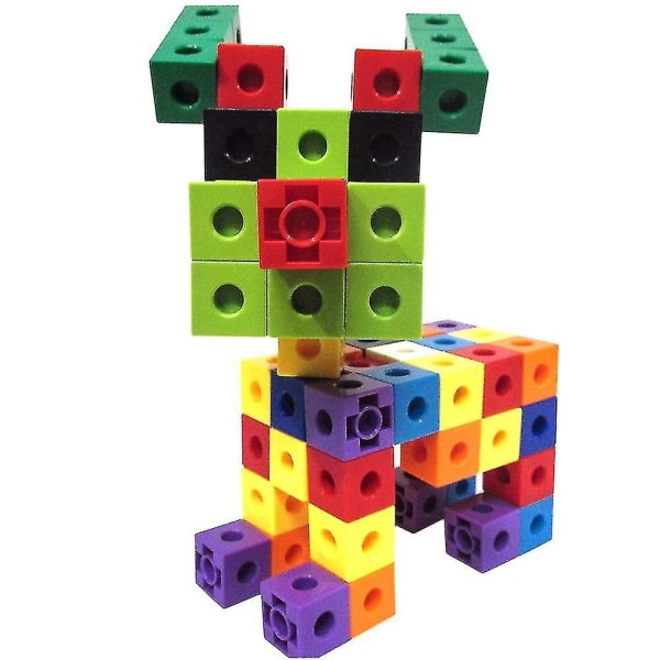 100PCS Snap Cube Math Linking Cubes – Educational Construction Blocks for Counting, Sorting & Early STEM Learning