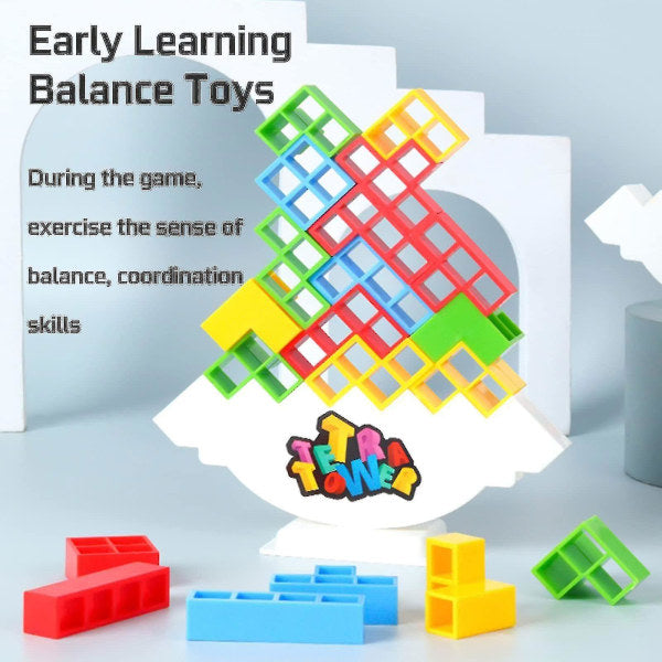 48PCS Balance Stacking Block Game – Educational Family Tower Toy