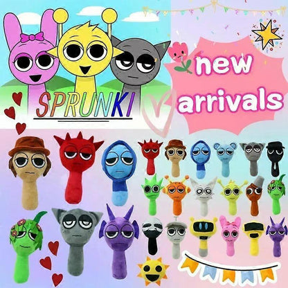 Gaibosi Horror Game Sprunki Plush Toys Oren Raddy Vineria Fun Bot Mr Sun Plush Doll Incredibox Stuffed Pillow Christmas Decorations—max Orange
