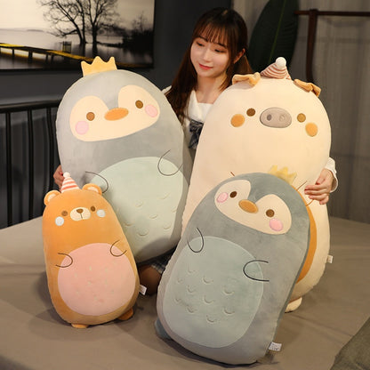 Squishmallow Kawaii Plush Pillow Doll 80cm Dinosaur Unicorn Rabbit Soft Stuffed Animal
