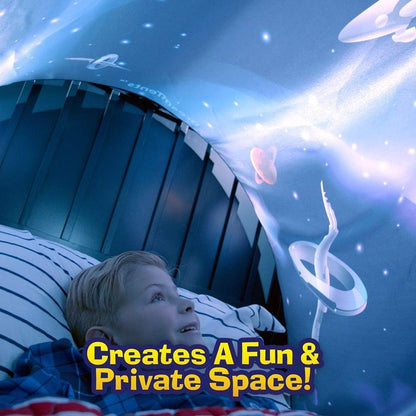 Bed Tent for Kids, Space Tent for Boys, Pop Up Play Tent