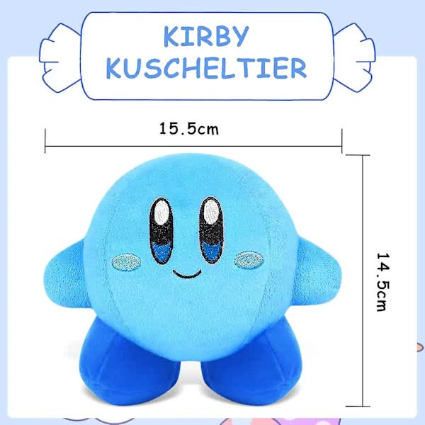 Kirby Plush Toy 14cm Soft Stuffed Doll Compatible with Pokemon for Birthday Gift