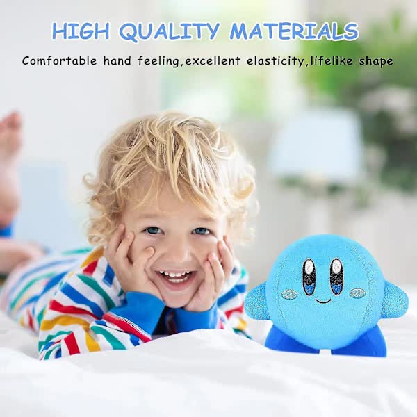 Kirby Plush Toy 14cm Soft Stuffed Doll Compatible with Pokemon for Birthday Gift
