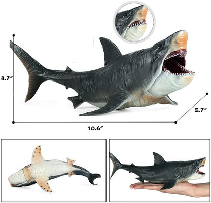 Megalodon Shark Toy Large Realistic Plastic Sea Animal Figure