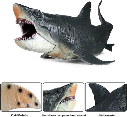 Megalodon Shark Toy Large Realistic Plastic Sea Animal Figure