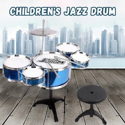 Red Oversized Drum Set for Toddlers Tough Impact Resistant Detachable Drum Instrument