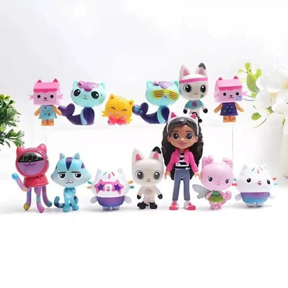 Gabby's Dollhouse 13-Piece Toy Figure Set for Kids Birthday Party Cake Decoration [JSR]