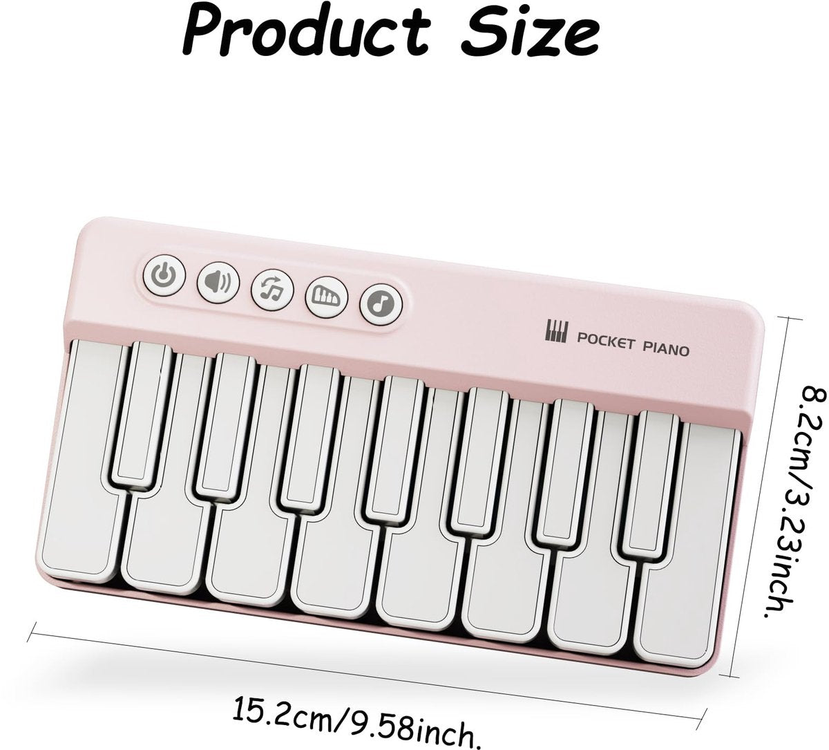 Mini Keyboard Piano - Piano for Kids - Toys for Children - Educational Toys - Portable Pocket Piano - Pink