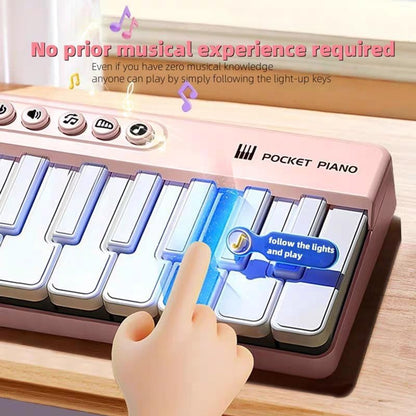 Mini Keyboard Piano - Piano for Kids - Toys for Children - Educational Toys - Portable Pocket Piano - White