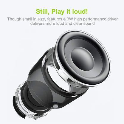 Mini Bluetooth Speaker (Black) | Portable & Pocket-Sized | Powerful Bass with Passive Radiator | 12-Hour Battery Life | Ideal for Outdoors