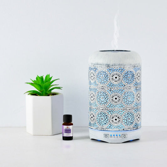 Activiva 260ml Metal Essential Oil and Aroma Diffuser-Vintage White