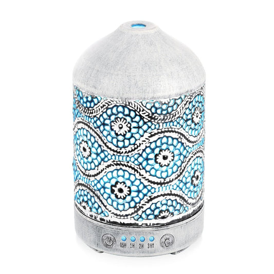 Activiva 100ml Metal Essential Oil and Aroma Diffuser-Vintage White