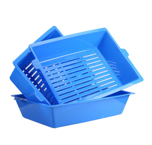 YES4PETS Lift & Sift Self-Cleaning Cat Litter Tray – Slotted Sifting System – No Scoop Required