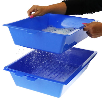 YES4PETS Lift & Sift Self-Cleaning Cat Litter Tray – Slotted Sifting System – No Scoop Required