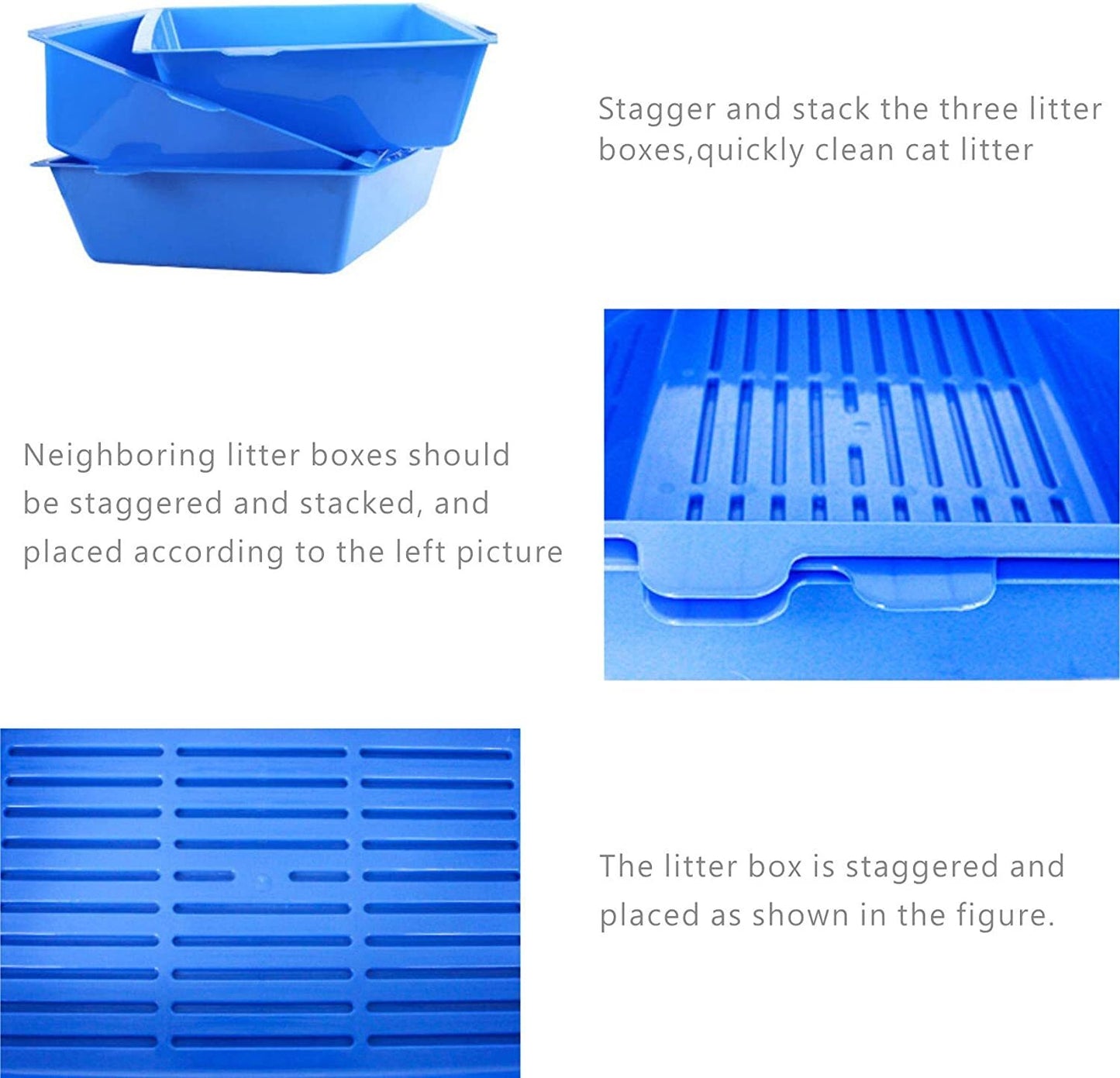 YES4PETS Lift & Sift Self-Cleaning Cat Litter Tray – Slotted Sifting System – No Scoop Required