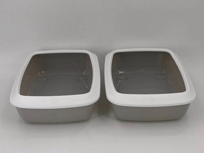 YES4PETS 2X Small Cat Litter Box Tray – Portable Kitten Toilet with High Walls | Easy Clean | 42cm