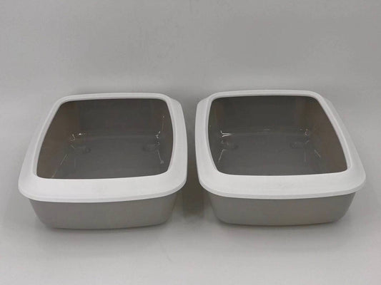 YES4PETS 2X Small Cat Litter Box Tray – Portable Kitten Toilet with High Walls | Easy Clean | 42cm