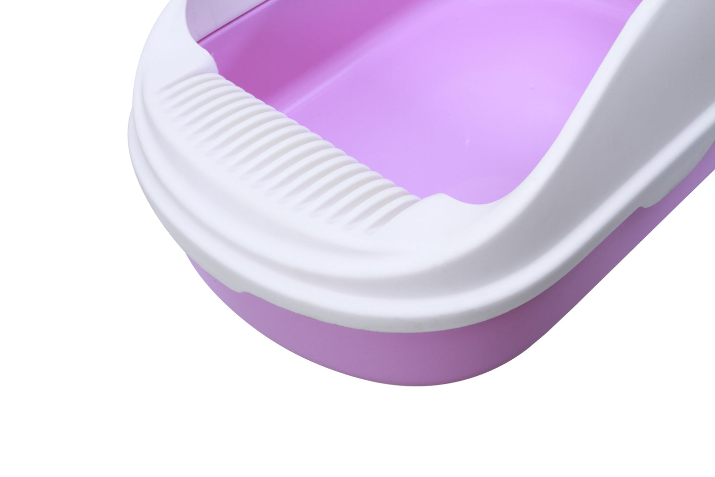 YES4PETS Medium Portable Cat Litter Box Tray with Scoop – High-Wall Anti-Spill Design – Purple