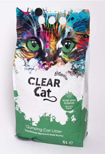 learCat Blanco Cat Litter – Aloe Vera Scent – 10L Premium Clumping Bentonite