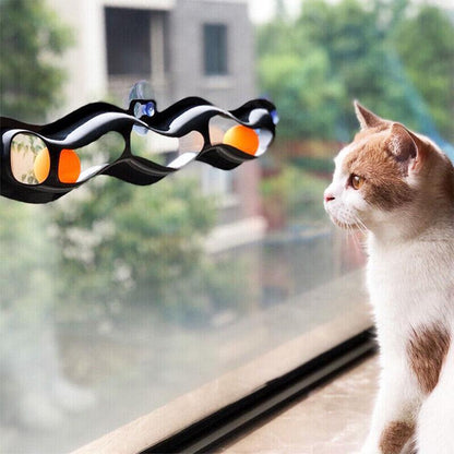 Interactive Cat Track Ball Toy – Window Suction Cup Cat Exercise Toy