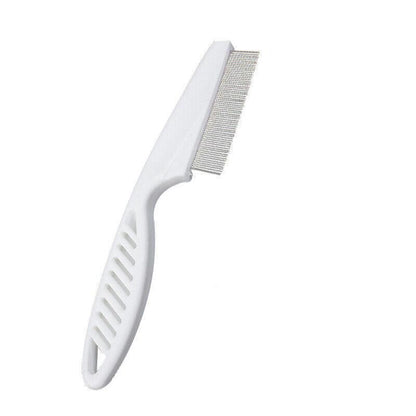 1PC Small Fine Toothed Flea Flee Metal Nit Head Hair Lice Comb with Handle - Blue