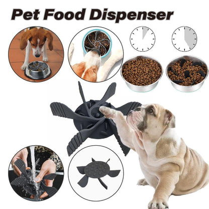 Dog Slow Feeder Bowl Insert – Anti-Slip Silicone Food Bowl for Small & Large Breeds | Promotes Healthy Digestion | Grey