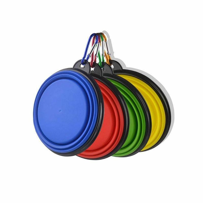 Collapsible Silicone Pet Bowl for Cat Dog Portable Food and Water Feeder - Orange