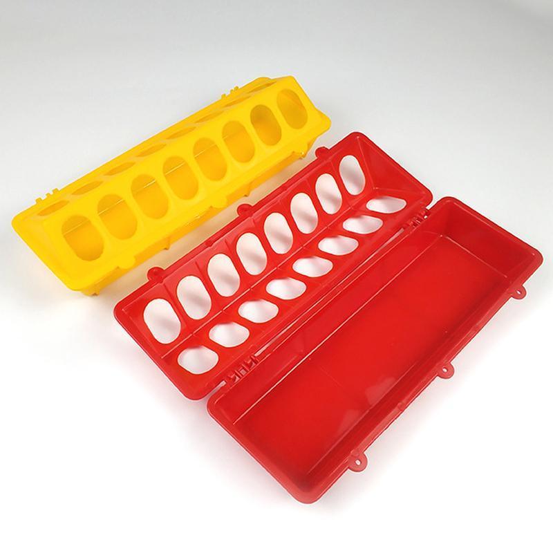 30cm Feeder Storage Trough Quail Drinker Plastic Wild Stable Chick Birds Pigeons  - Red