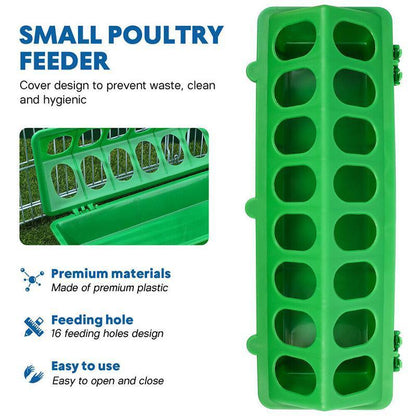 30cm Feeder Storage Trough Quail Drinker Plastic Wild Stable Chick Birds Pigeons  - Red
