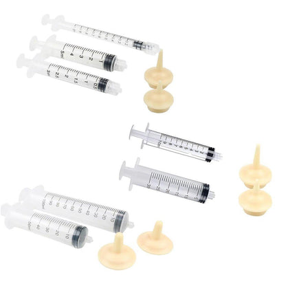 Kitten & Puppy Nursing Syringe Feeding Set with Silicone Nipples – Medium (M-4PCS)