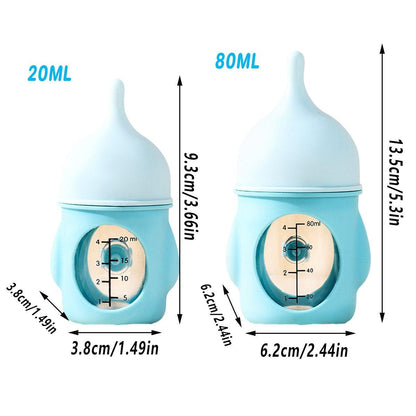 Silicone Pet Milk Feeding Bottle with Scale for Small Puppies and Kittens 20ml 80ml - 20ml-Pink