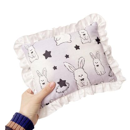 Lace Cat Pillow Soft Pet Cushion for Sleeping Comfortable Kitty Bed Cushion - White Moon