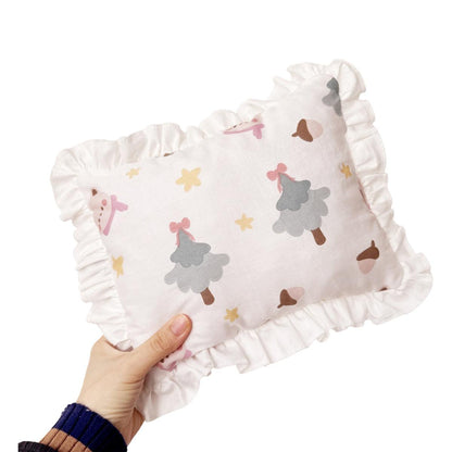 Lace Cat Pillow Soft Pet Cushion for Sleeping Comfortable Kitty Bed Cushion - White Moon