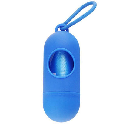 Portable Dog Waste Bag Dispenser with Refill Rolls for Pet Walking Cleanup - Light Green + Dark Green