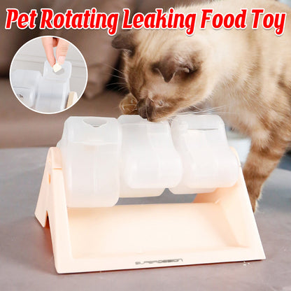 Cat Puzzle Feeder Toy – Rotating Treat Dispenser
