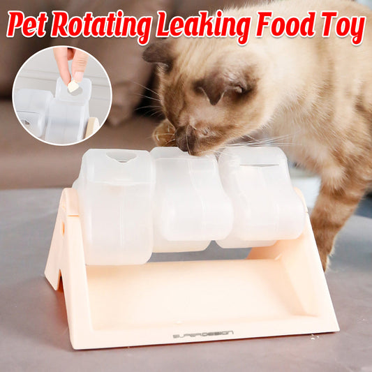 Cat Puzzle Feeder Toy – Rotating Treat Dispenser