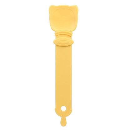 Cat Strip Scoop Squeezer Feeder Snack Spoon Easy Cat Feeding Treats - Green