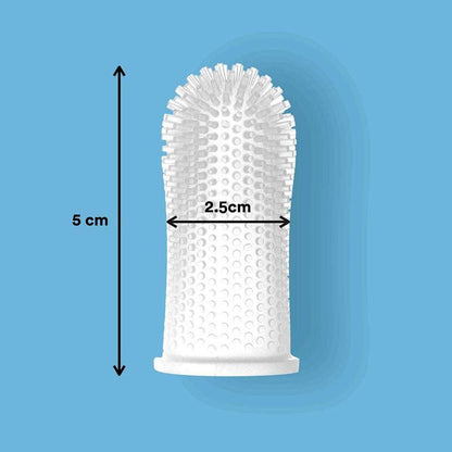 Premium Oral Care Dog Cat Toothbrush Finger Toothbrush Finger Silicone - Yellow