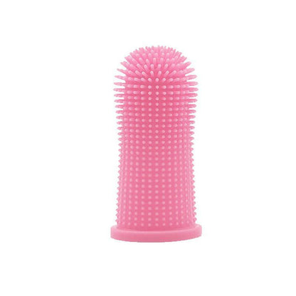 Premium Oral Care Dog Cat Toothbrush Finger Toothbrush Finger Silicone - White