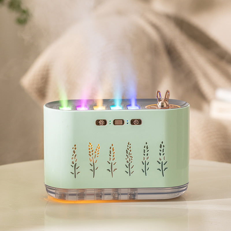 Green Dynamic Color Changing Humidifier - Sound Control & Auto Shut-Off