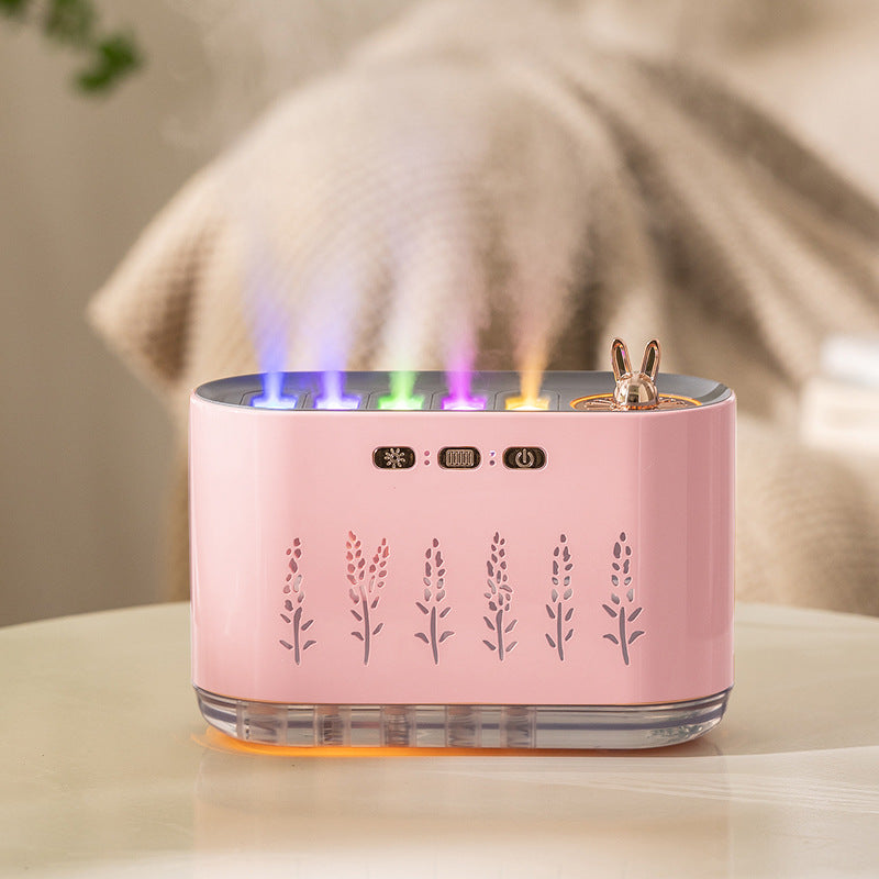 Pink Dynamic Color Changing Humidifier - Sound Control & Auto Shut-Off
